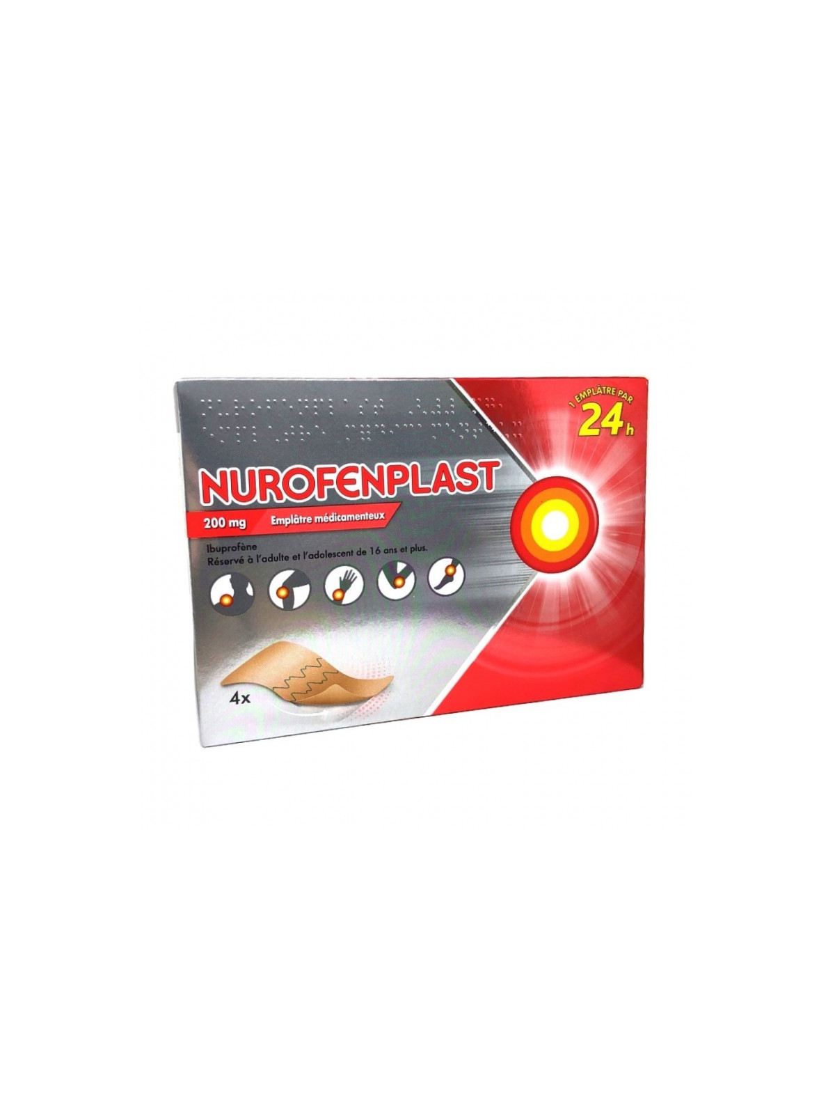 NUROFENPLAST 200MG EMPLATRE BTE 4