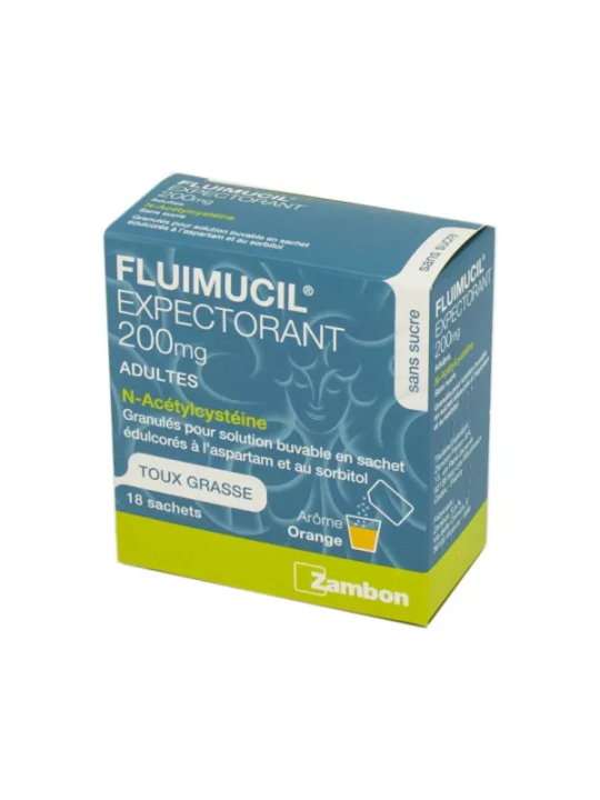 FLUIMUCIL 200MG SACHET AD/ENF BTE 18