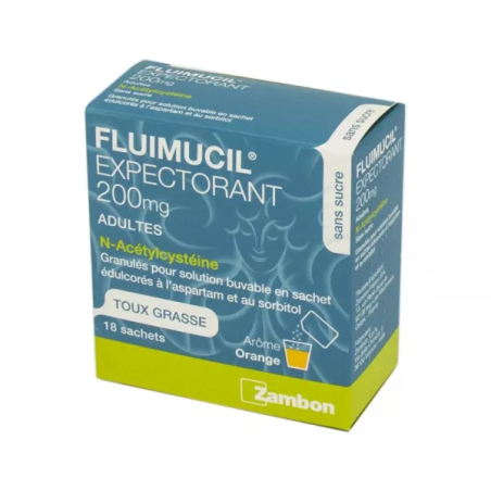 FLUIMUCIL 200MG SACHET AD/ENF BTE 18