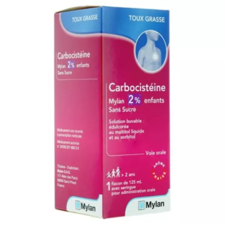 CARBOCISTEINE VIATR 2 SIROP ENF SS 125ML