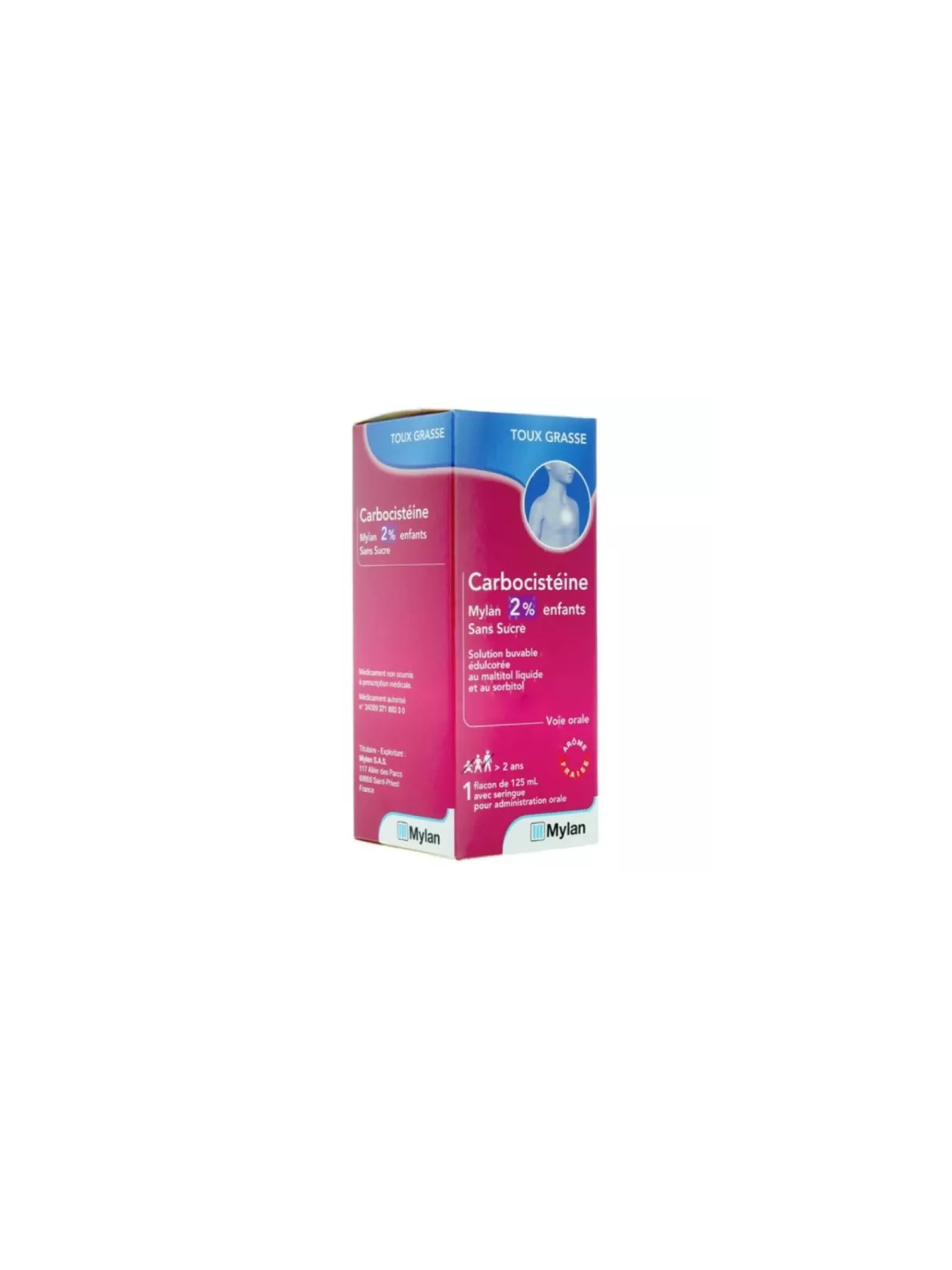 CARBOCISTEINE VIATR 2 SIROP ENF SS 125ML