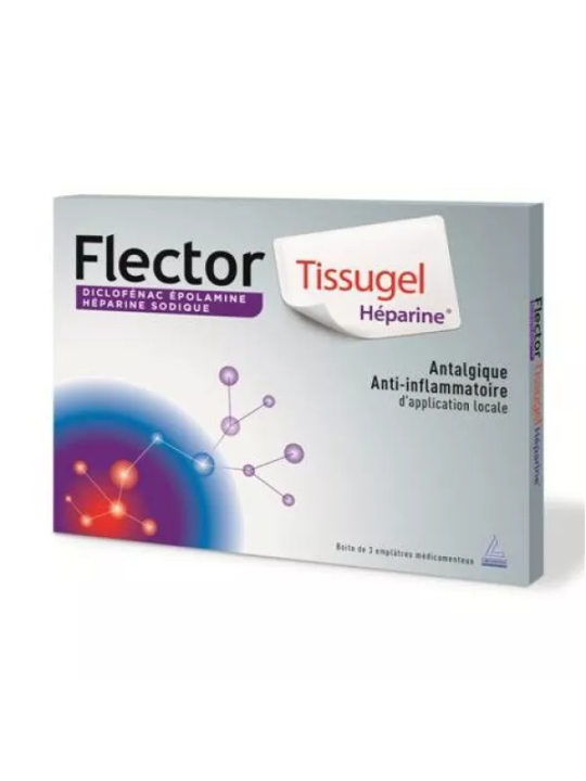 FLECTOR TISSUGEL HEPARINE EMPLATRE BTE 3