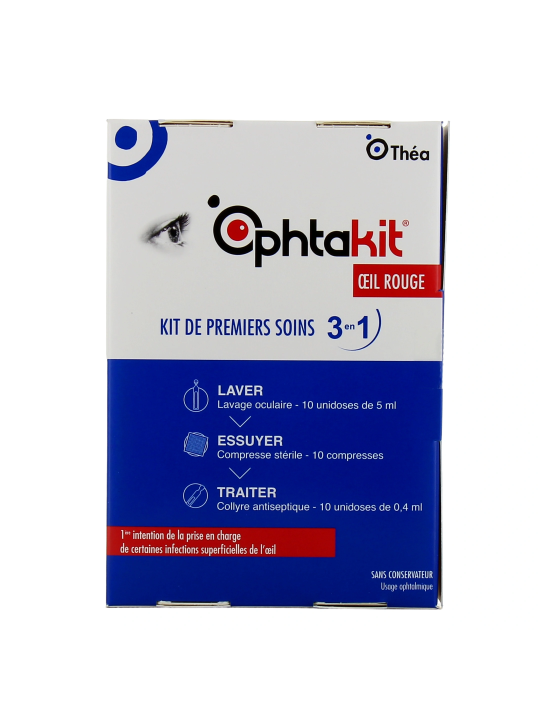 OPHTAKIT IL ROUGE KIT 1ER SOINS 3EN1