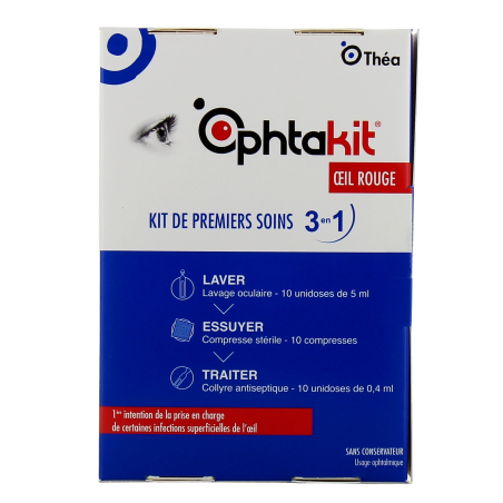 OPHTAKIT IL ROUGE KIT 1ER SOINS 3EN1