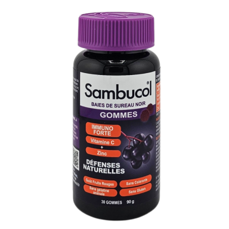 SAMBUCOL Gommes Immuno Forte Défenses Naturelles Boite de 30