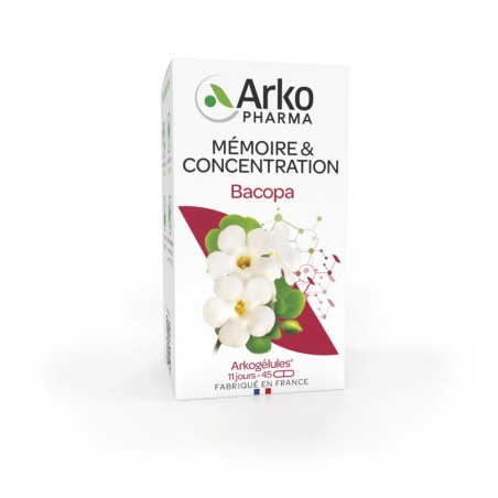 Arkopharma Arkogélules bacopa 45 gélules | Nom de la Pharmacie en...