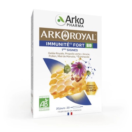 ARKOPHARMA Arkoroyal Immunité Fort 1ers Signes Ampoules boite de 20