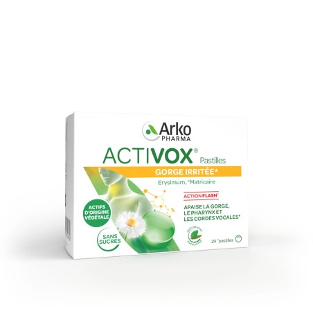 Arkopharma activox pastilles pour adoucir la gorge arôme menthe...