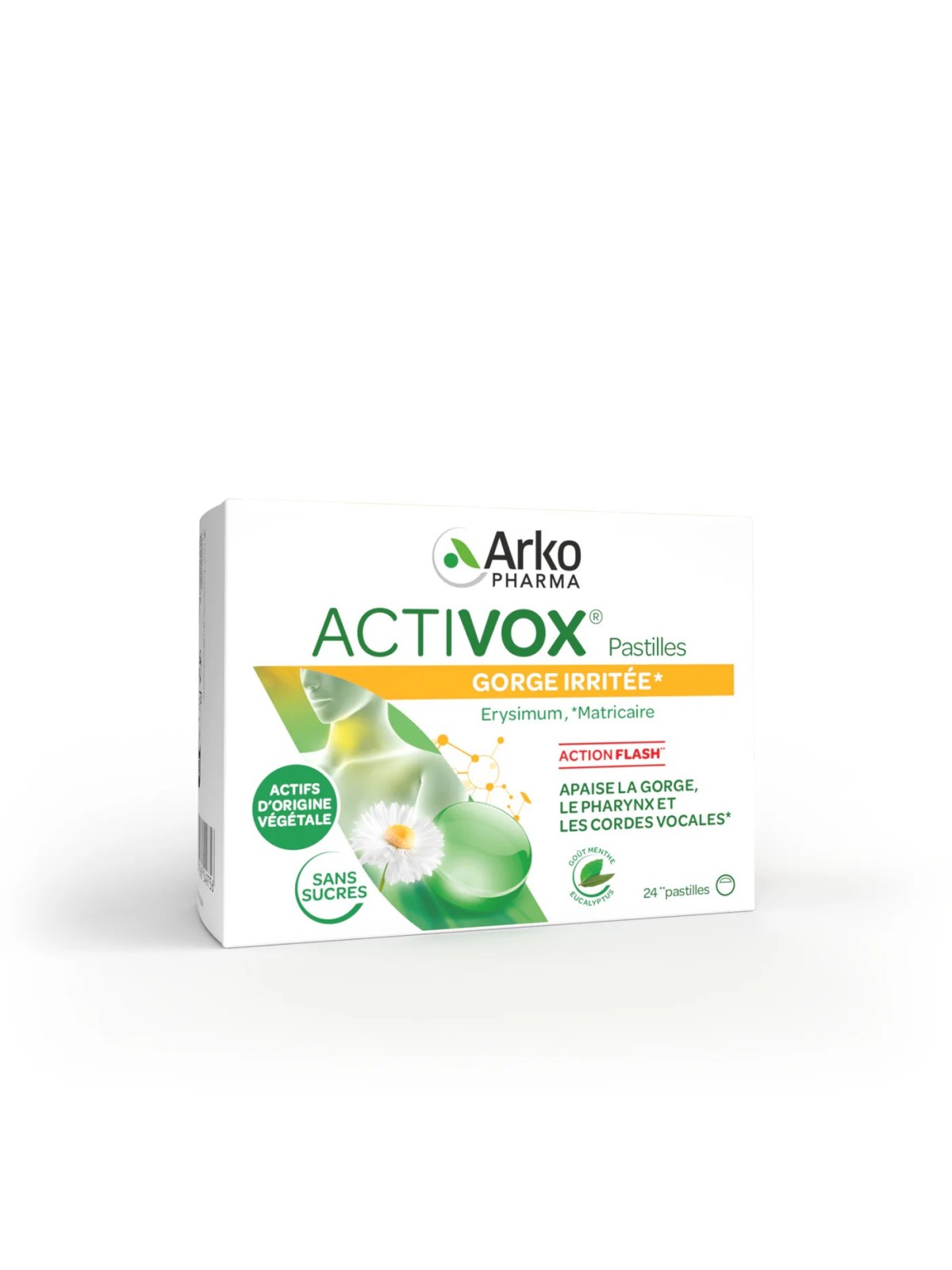 Arkopharma activox pastilles pour adoucir la gorge arôme menthe...