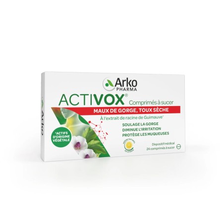 Arkopharma activox maux de gorge toux sèche 24 comprimés | Nom de...