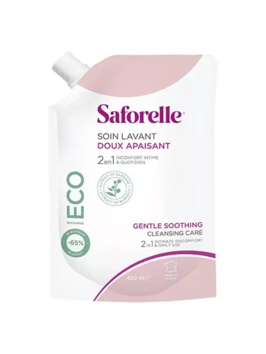 Saforelle sol soin lavant doux éco recharge 400ml
