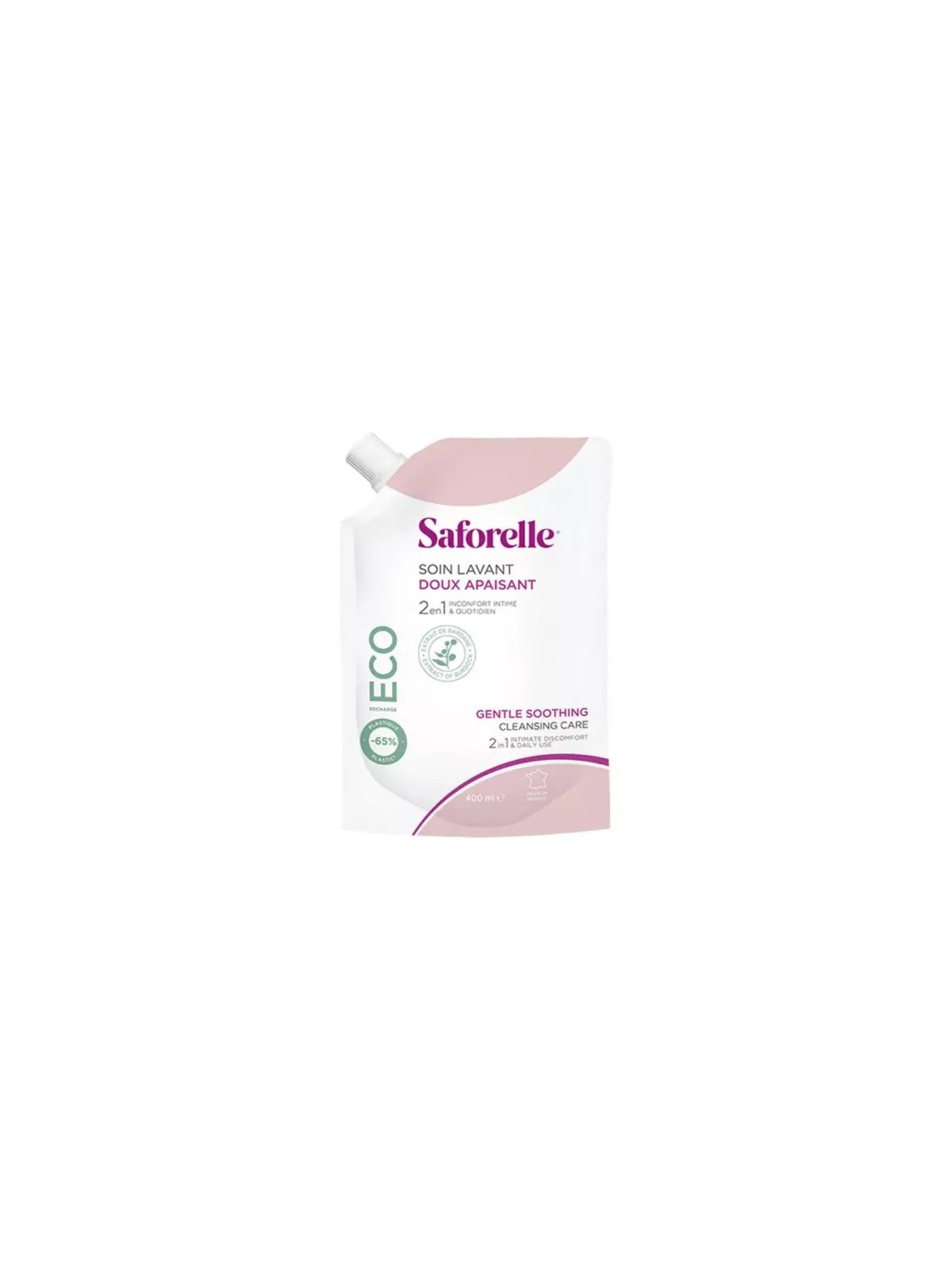 Saforelle sol soin lavant doux éco recharge 400ml