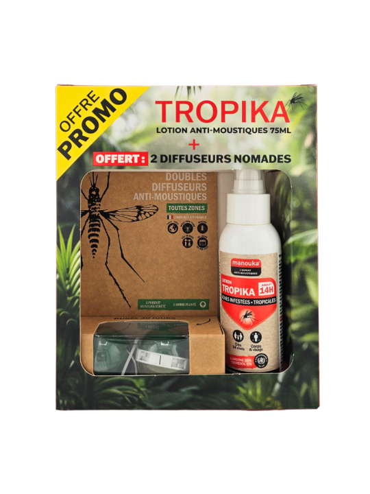 MANOUKA Lotion Tropika 75ml + Diffuseurs Anti-Moustique