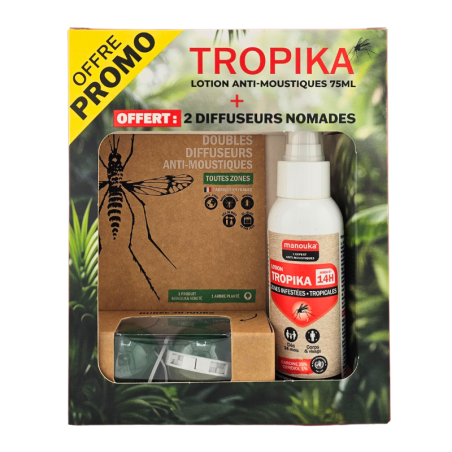MANOUKA Lotion Tropika 75ml + Diffuseurs Anti-Moustique