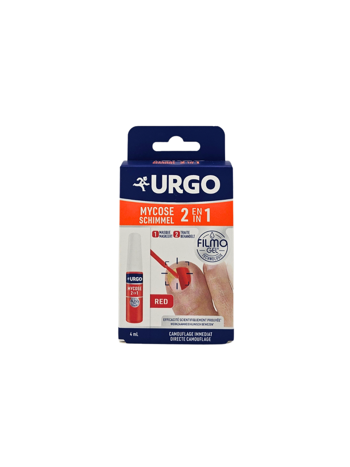 URGO Filmogel Mycose des Ongles 2 En 1 Rouge 4ml