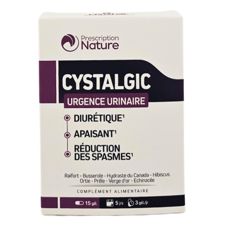 PRESCRIPTION NATURE Cystalgic Urgence Urinaire Boite de 15 gélules
