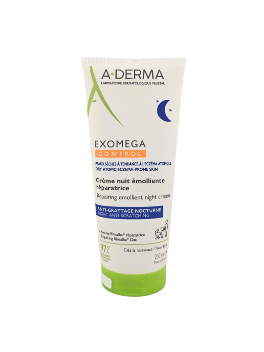 A-DERMA Exomega Control Crème Nuit Émolliente 200ml