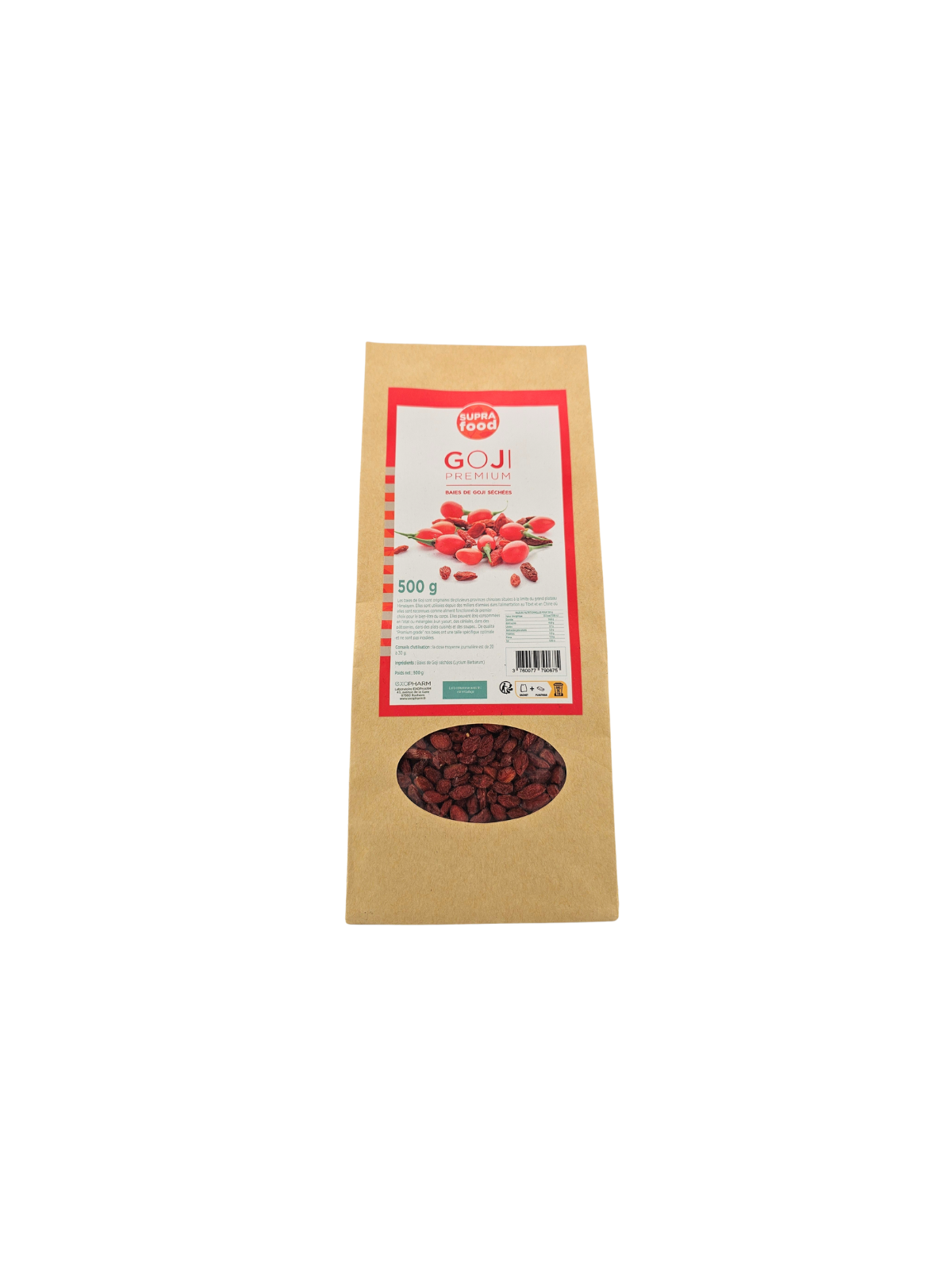 Exopharme baies de goji premium sèchées 500mg