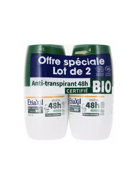 ETIAXIL Anti-Transpirant Végétal au Thé Bio 2X15ML