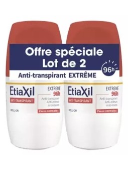 ETIAXIL Détranspirant Extrême 96H Roll-On 2X50ML