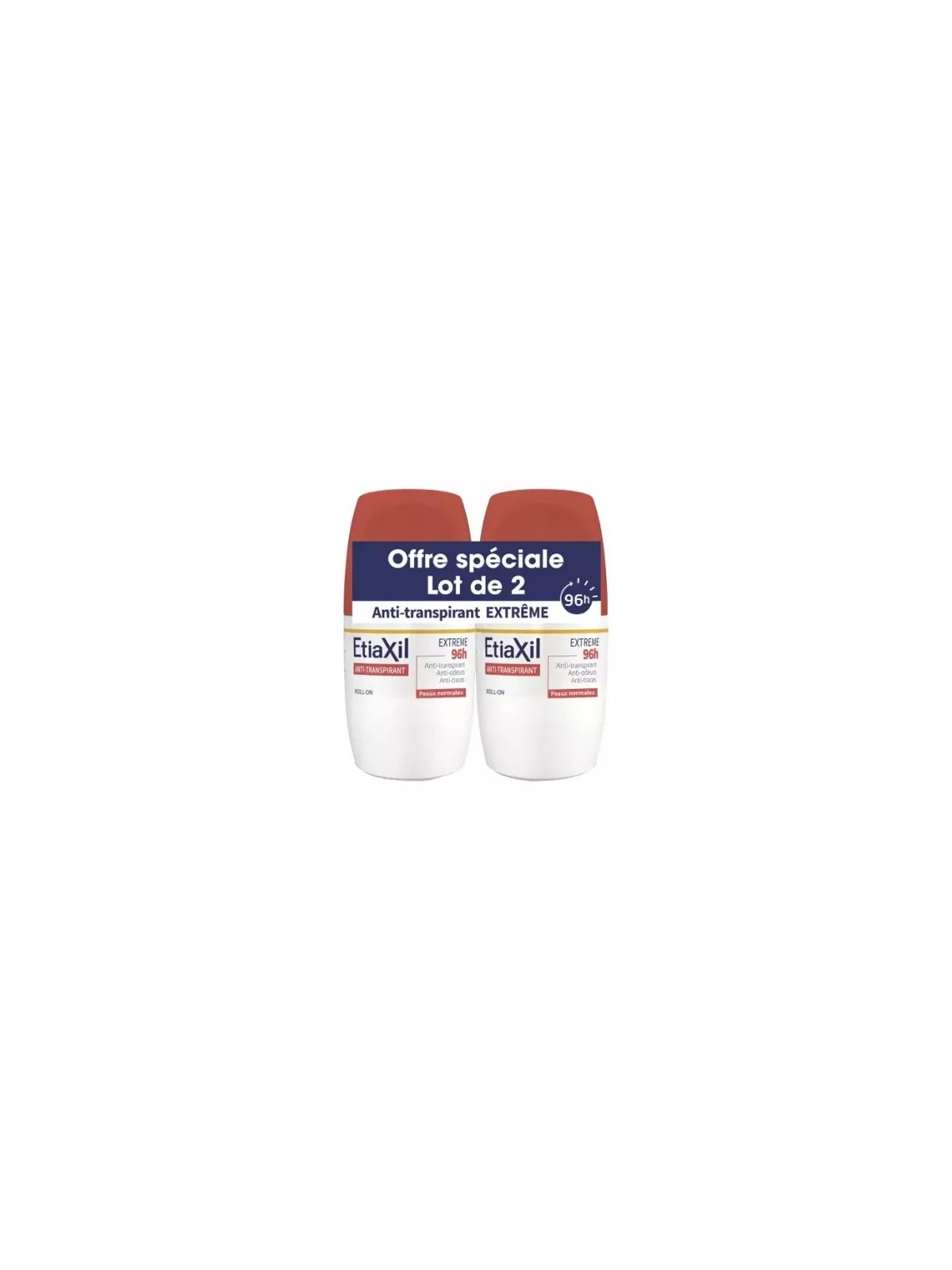 ETIAXIL Détranspirant Extrême 96H Roll-On 2X50ML