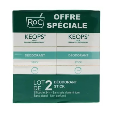 ROC Keops Déodorant Stick 2x40ML