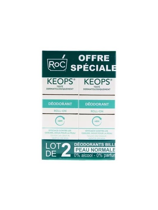 Roc Keops déodorant bille 30ml x2 | Nom de la Pharmacie en variable