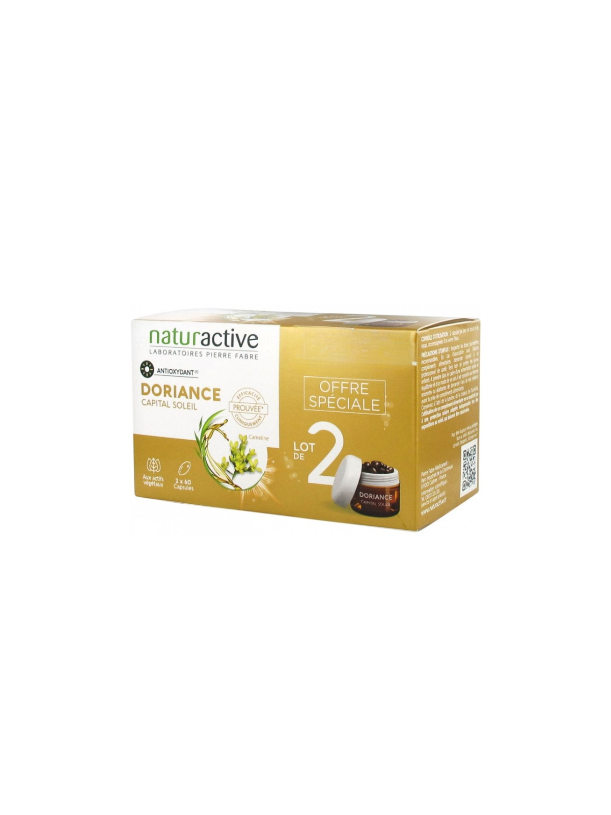 NATURACTIVE Doriance Capital Soleil Capsules boite de 2x60
