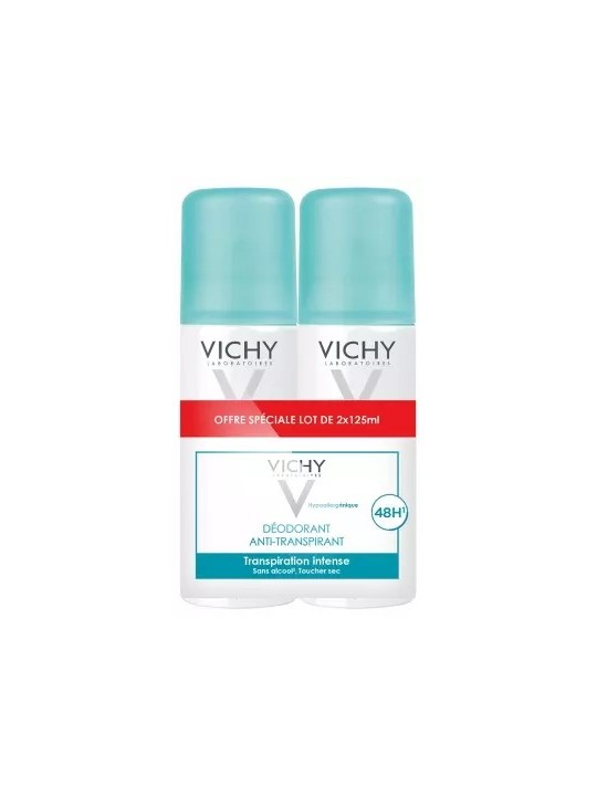 Vichy anti-transpirant aérosol 2x125ml | Nom de la Pharmacie en...