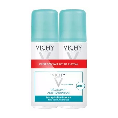 Vichy anti-transpirant aérosol 2x125ml | Nom de la Pharmacie en...
