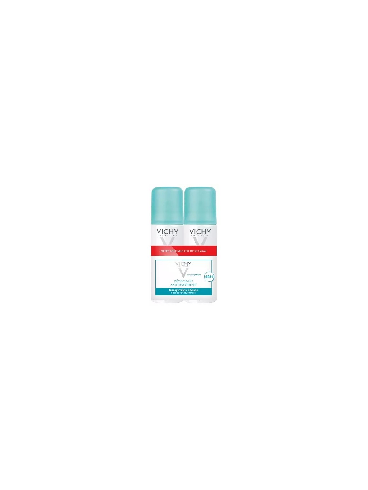 Vichy anti-transpirant aérosol 2x125ml | Nom de la Pharmacie en...