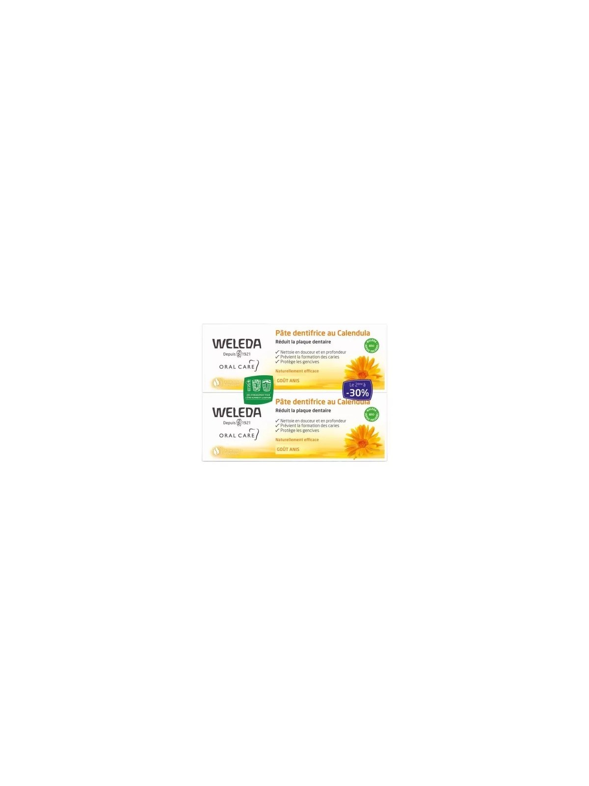 Weleda pâte dentifrice au calendula duo 75ml | Nom de la Pharmacie...