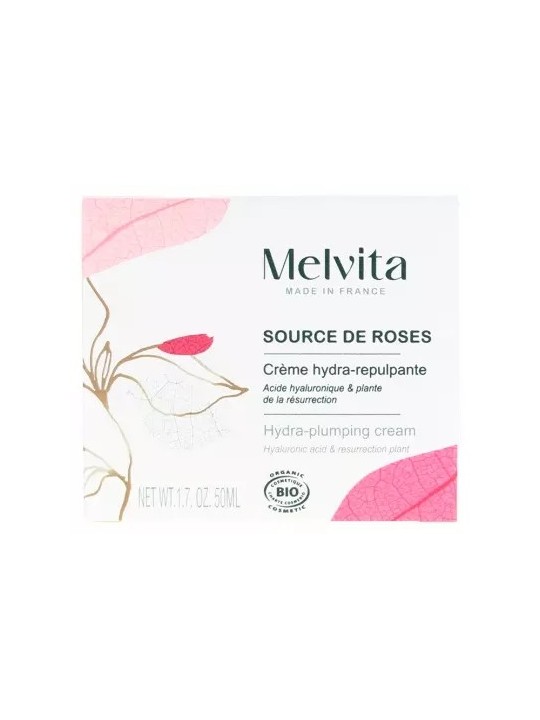 MELVITA Source de Roses Crème Hydra-Repulpante Bio 50ML