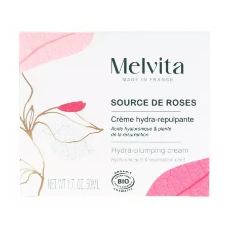 MELVITA Source de Roses Crème Hydra-Repulpante Bio 50ML