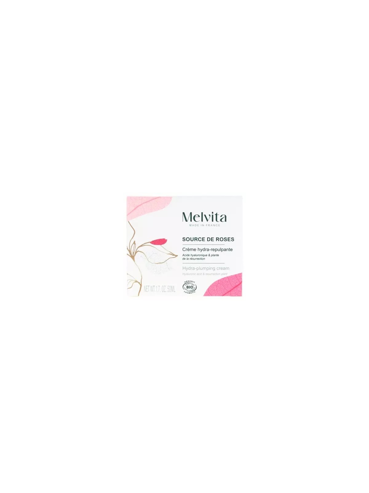MELVITA Source de Roses Crème Hydra-Repulpante Bio 50ML