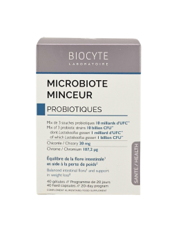 BIOCYTE Microbiote Minceur Probiotiques Boite de 40 gélules
