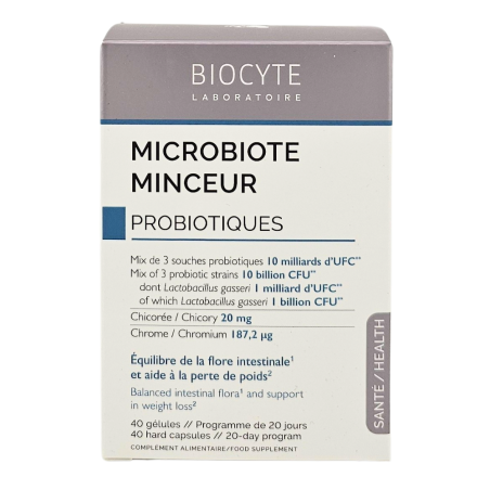 BIOCYTE Microbiote Minceur Probiotiques Boite de 40 gélules