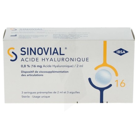 SINOVIAL Solution Injectable Seringue 2ML boîte de 3