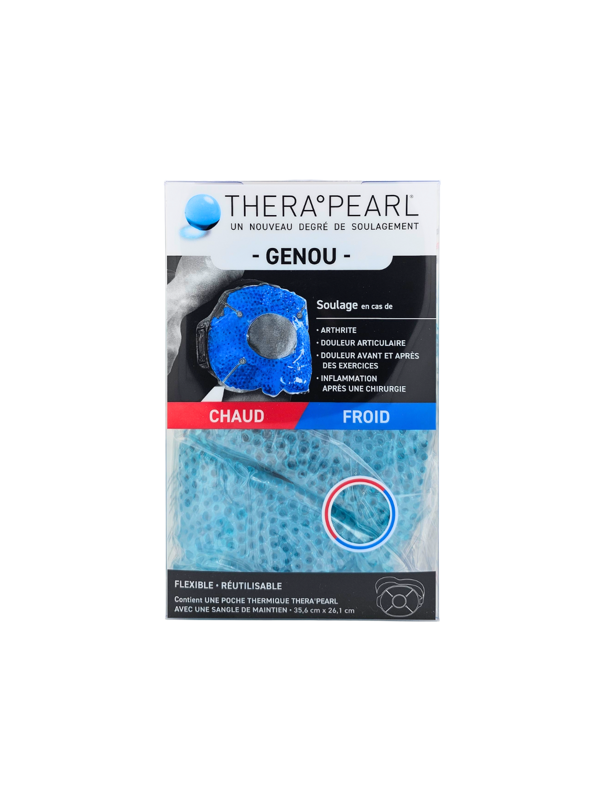 THERAPEARL Compresse Froid/Chaud Genou 35.6x26.1 cm