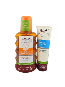 EUCERIN Oil Control Sun Spray SPF 50+ 200ml + Sensitive Relief Offert