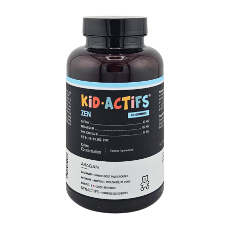 ARAGAN Kid Actifs Zen Calme et Concentration Boite de 60 gummies