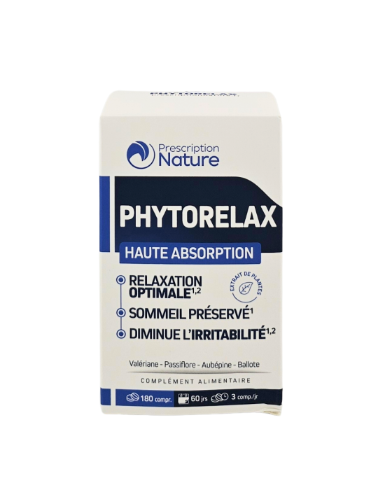 PRESCRIPTION NATURE Phytorelax Haute Absorption Boite de 180 Comprimés