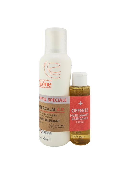 AVENE Xeracalm AD Baume Relipidant 400ml + Huile Lavante 100ml