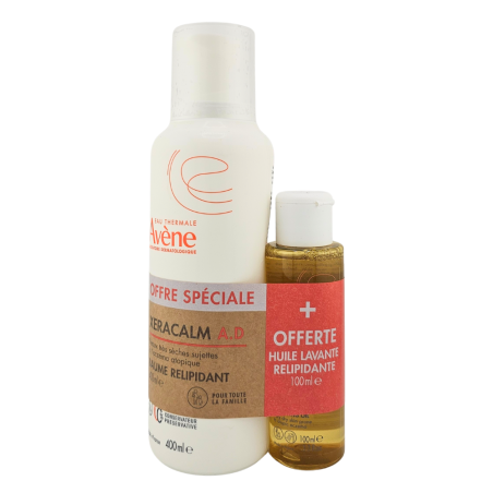 AVENE Xeracalm AD Baume Relipidant 400ml + Huile Lavante 100ml