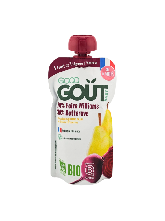 GOOD GOUT Gourde Poire Betterave 120g