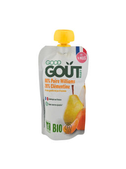 GOOD GOUT Gourde Poire Clémentine 120g