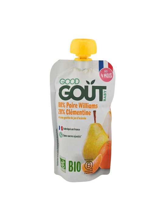 GOOD GOUT Gourde Poire Clémentine 120g