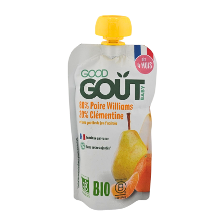 GOOD GOUT Gourde Poire Clémentine 120g