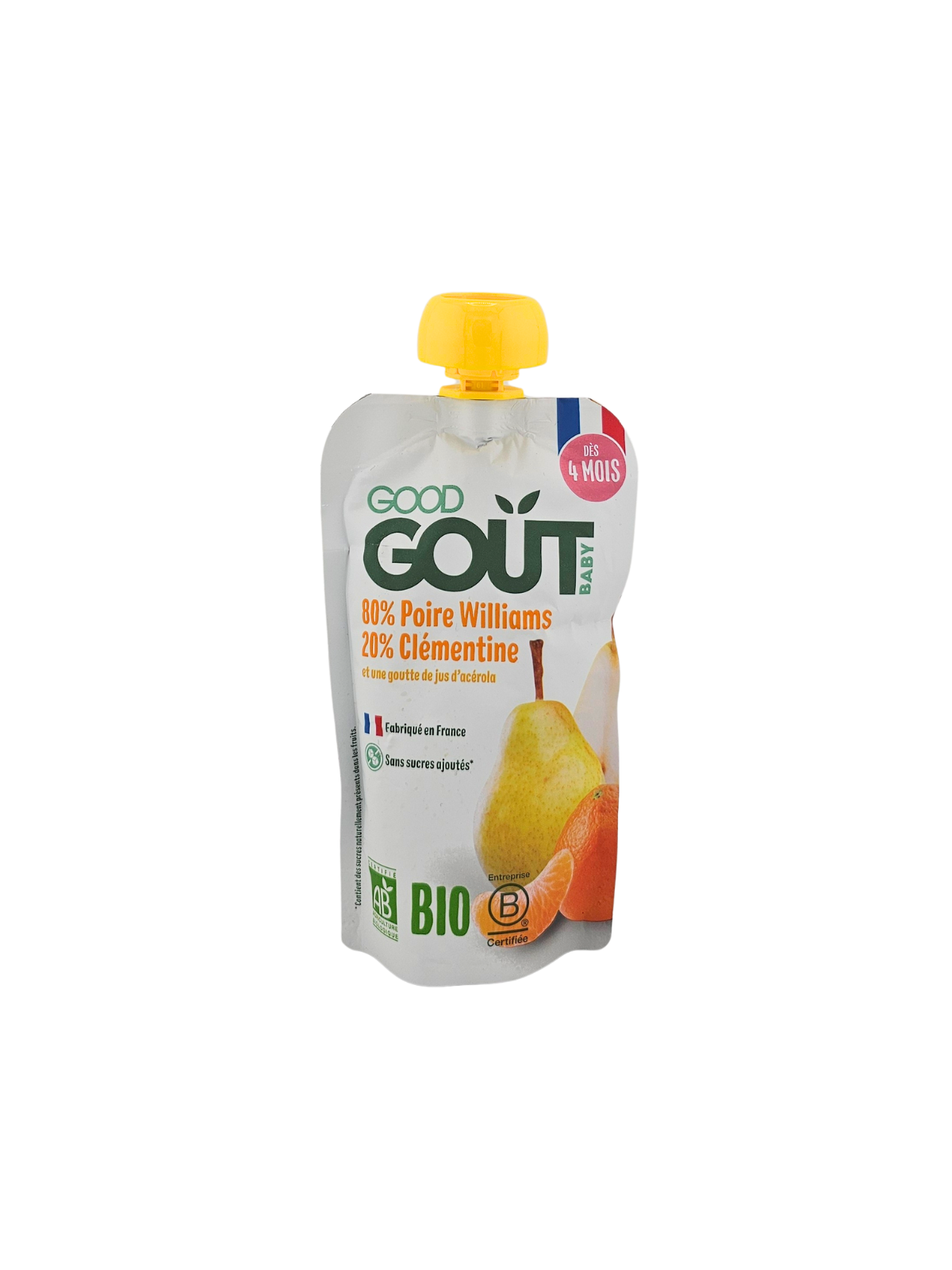 GOOD GOUT Gourde Poire Clémentine 120g