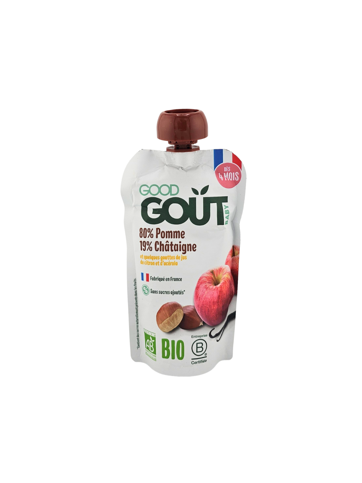 GOOD GOUT Gourde Pomme Châtaigne 120ml